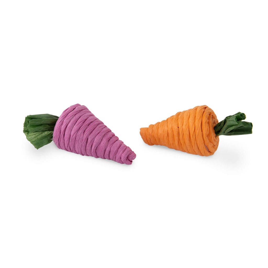 Rogz Paper Rope Carrots Orange/Pink 1 st.