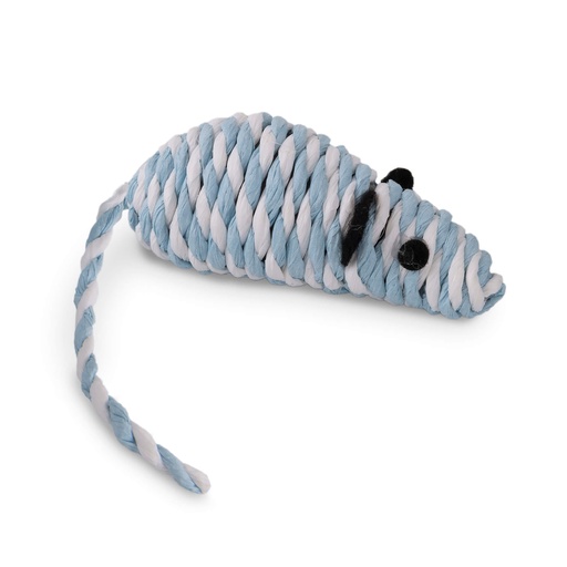 [RCTC289] Rogz Paper Rope Mouse Blue/White 1 st.