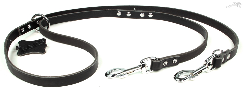 Lijn Dresseer Softleer Donkerbruin 16 mm / 200 cm 1 st.