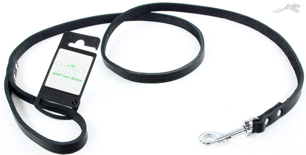 Lijn Vetleer Zwart 12 mm / 130 cm 1 st.