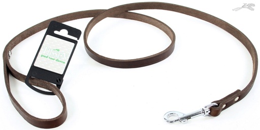 [L54447] Lijn Vetleer Bruin 12 mm / 130 cm 1 st.