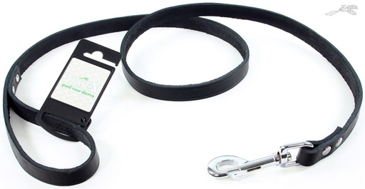 [L54449] Lijn Vetleer Zwart 16 mm / 130 cm 1 st.