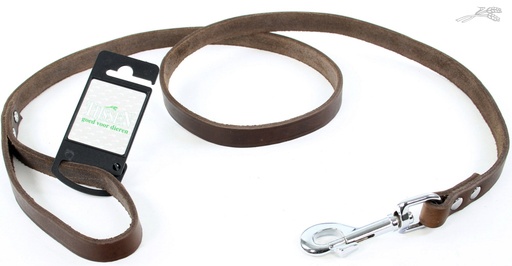 [L54450] Lijn Vetleer Bruin 16 mm / 130 cm 1 st.