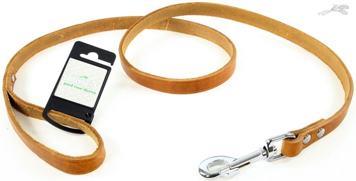 [L54451] Lijn Vetleer Cognac 16 mm / 130 cm 1 st.