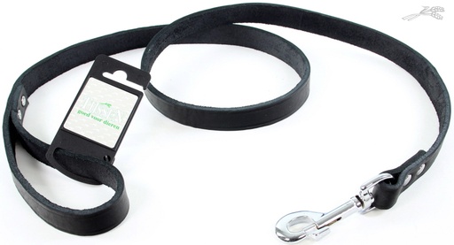 [L54452] Lijn Vetleer Zwart 20 mm / 130 cm 1 st.