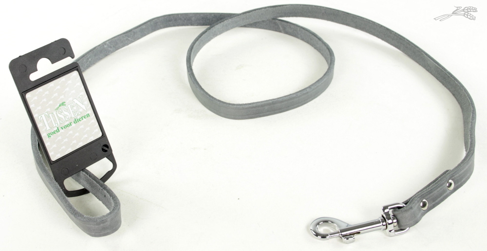 Tijssen Lijn Vetleer Grijs 12 mm / 130 cm 1 st.