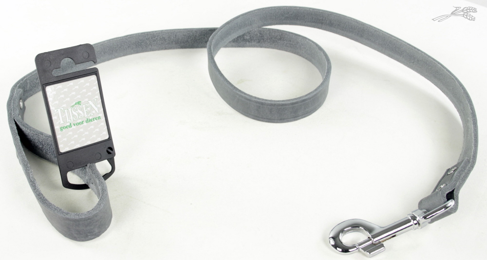 Tijssen Lijn Vetleer Grijs 20 mm / 130 cm 1 st.