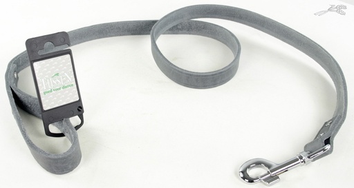 [L54479] Tijssen Lijn Vetleer Grijs 20 mm / 130 cm 1 st.