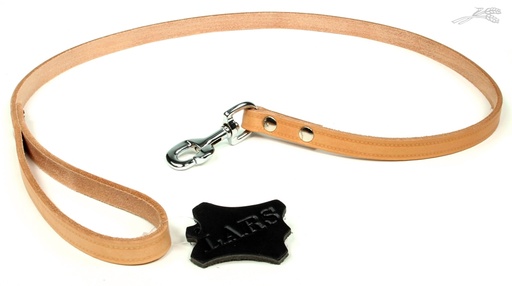 [L54142] Lijn Softleer Naturel 14 mm / 100 cm 1 st.