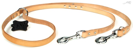 [L541473] Lijn Softleer Naturel 16 mm / 130 cm 1 st.