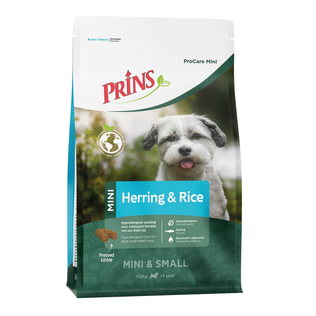 Prins Dog Mini Pressed Herring & Rice (12 kg.)