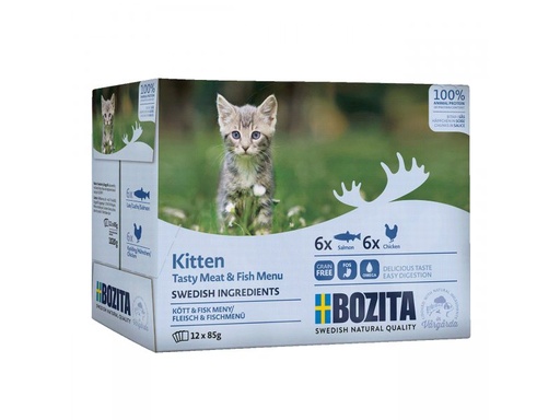 [BZ36521] Bozita Feline Pouch Kitten MP M&F in sauce (12 x 85 gr.)
