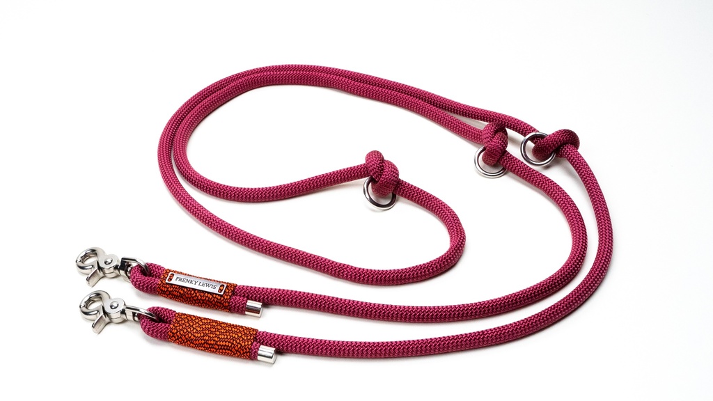 Frenky Lewis Hands Free Leash Purple Poppy 1 st.