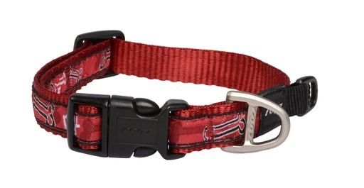 [RHB12CC] Fancy Dress Halsband (Red Rogz Bone-Red, Medium)