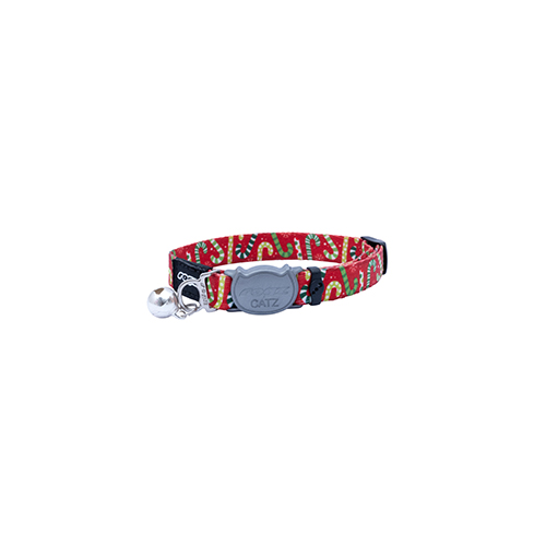 [RCB100XC] Rogz Catz FusionCat Halsband Christmas (CandyCane Red, Extra Small)