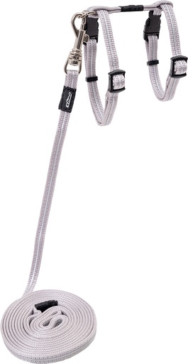 [RCLJ216S] Rogz Catz AlleyCat Tuig+Lijn (Silver, Extra Small)
