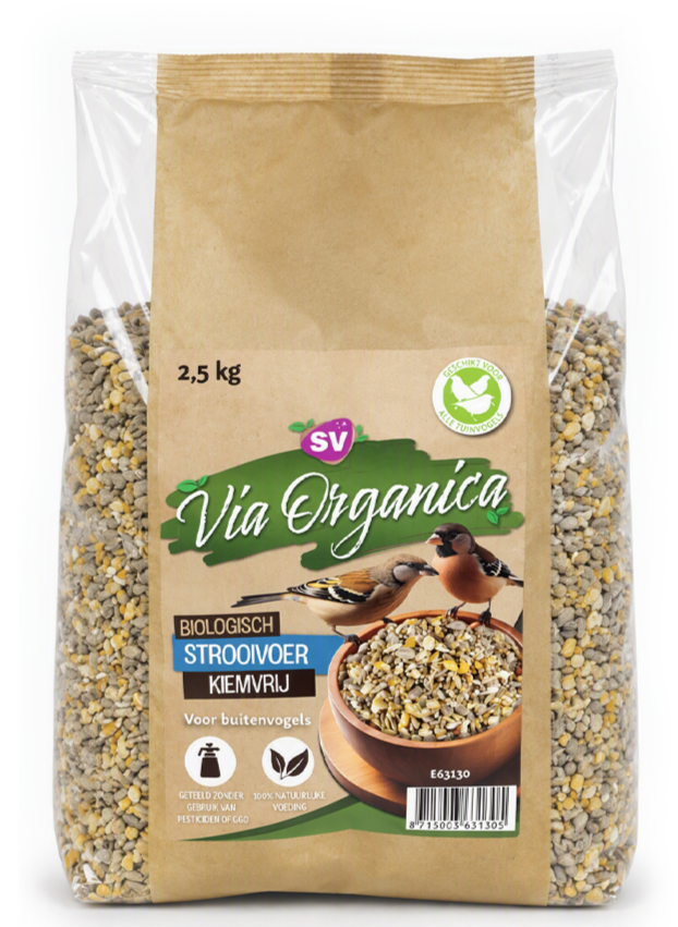 Via Organica Bio Strooivoer Kiemvrij 2,5 kg.