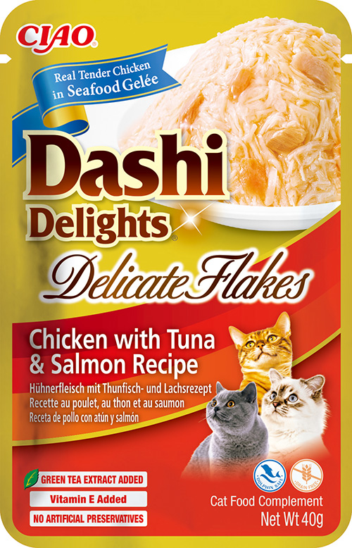 Inaba Dashi Delights Delicate Chicken Tuna & Salmon 12 x 40 gr.