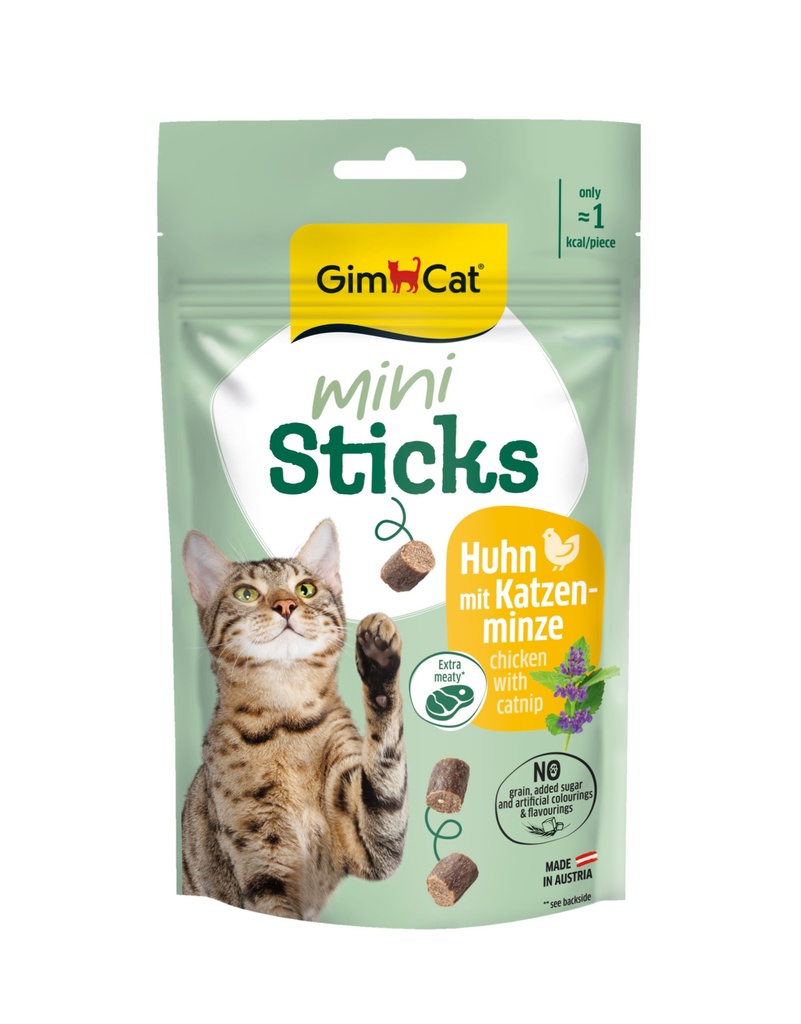 GimCat Mini Sticks Kip & Kattenkruid 50 gr.