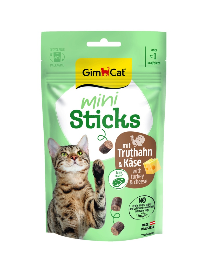 GimCat Mini Sticks Kalkoen & Kaas 50 gr.