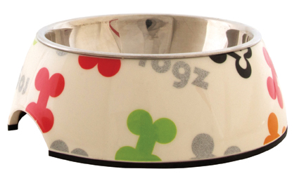 [RBOWL521L] Rogz Bowlz Trendy M Multi Bone 1 st.
