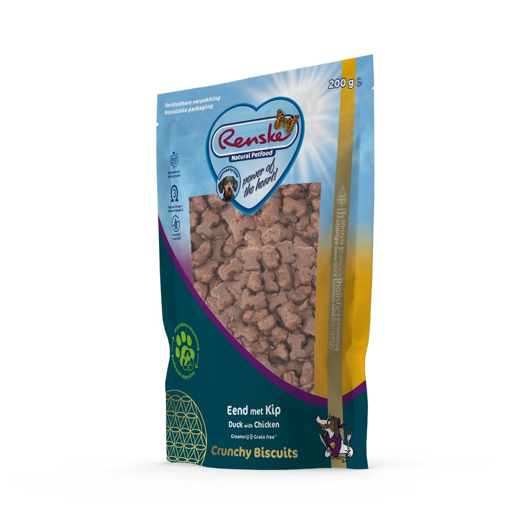 Renske GB Crunchy Eend Kip 6 x 200 gr.