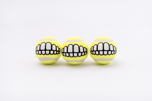 [RGRTM01Y] Rogz Toyz Grinz 3 Tennis Bal Multi Pak S Geel 1 st.