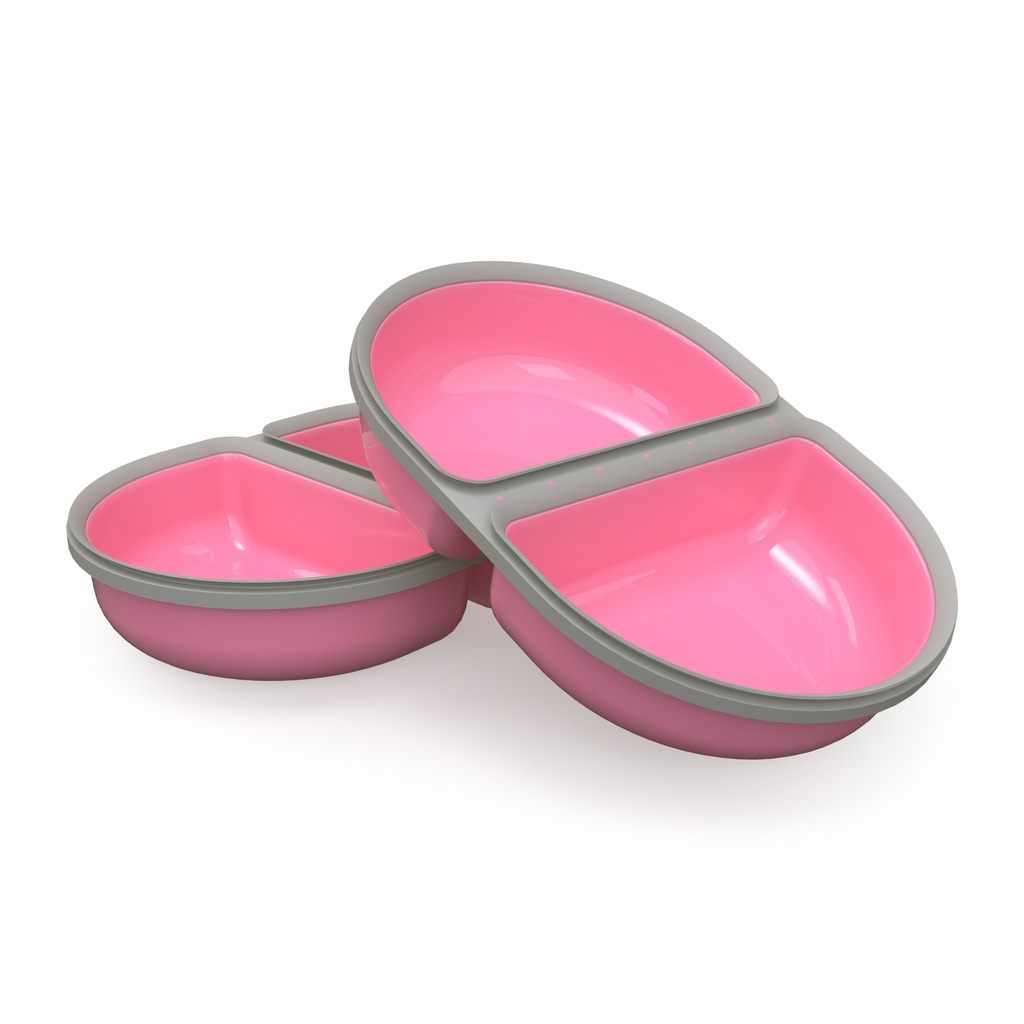 SureFeed Gedeeld Bakje 2 st Roze 1 st.
