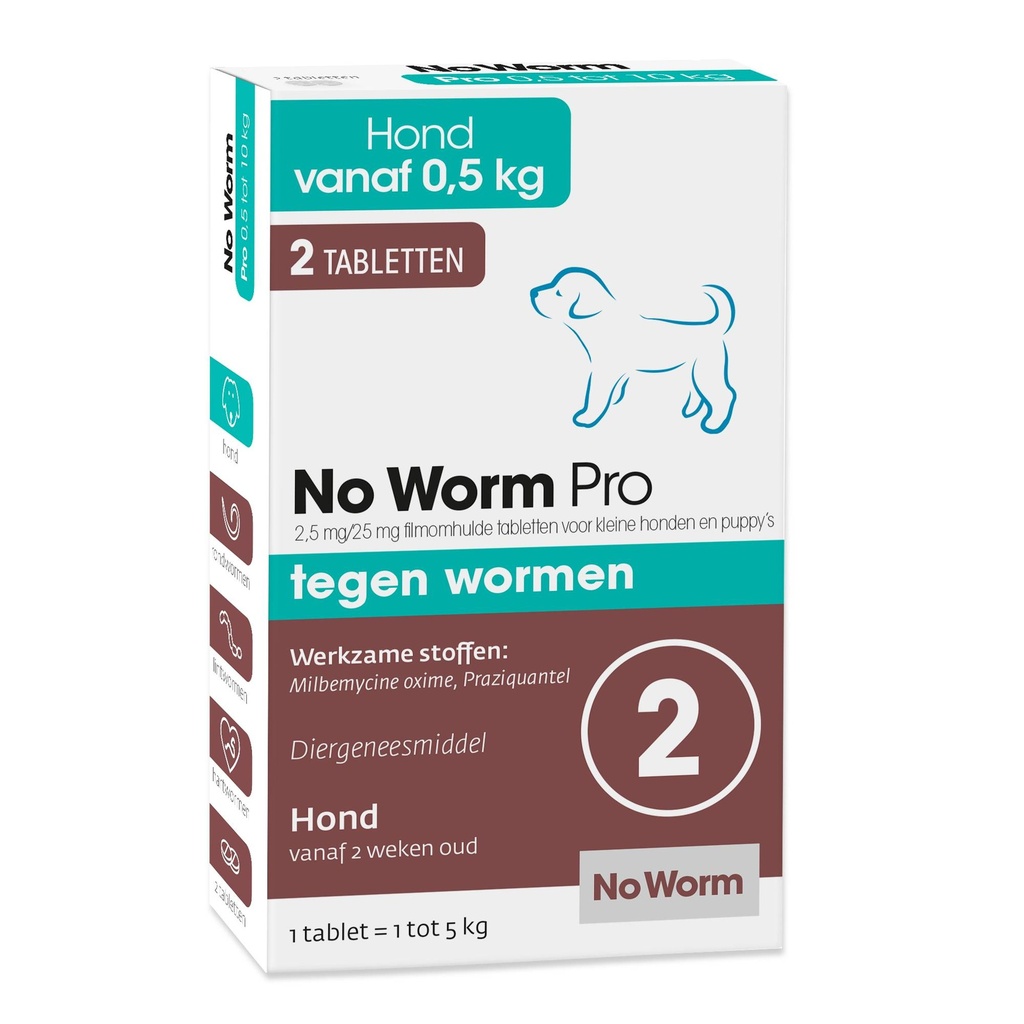 No Worm Pro Small & Puppy 2 tab.