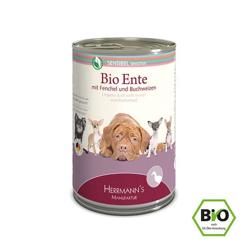 Herrmanns Bio Sensitive Eend 6 x 400 gr.