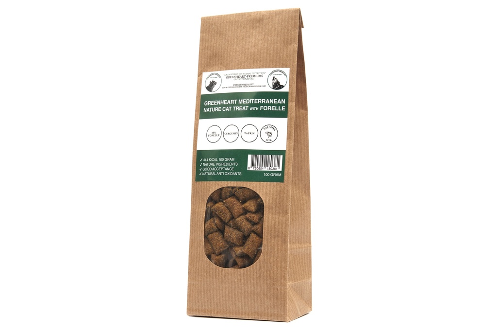 Greenheart Nature Cat Treats with Forelle Mediterranean