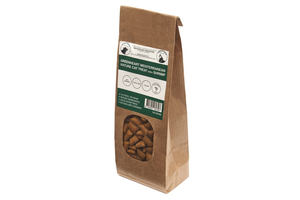 Greenheart Nature Cat Treats with Shrimp Mediterranean