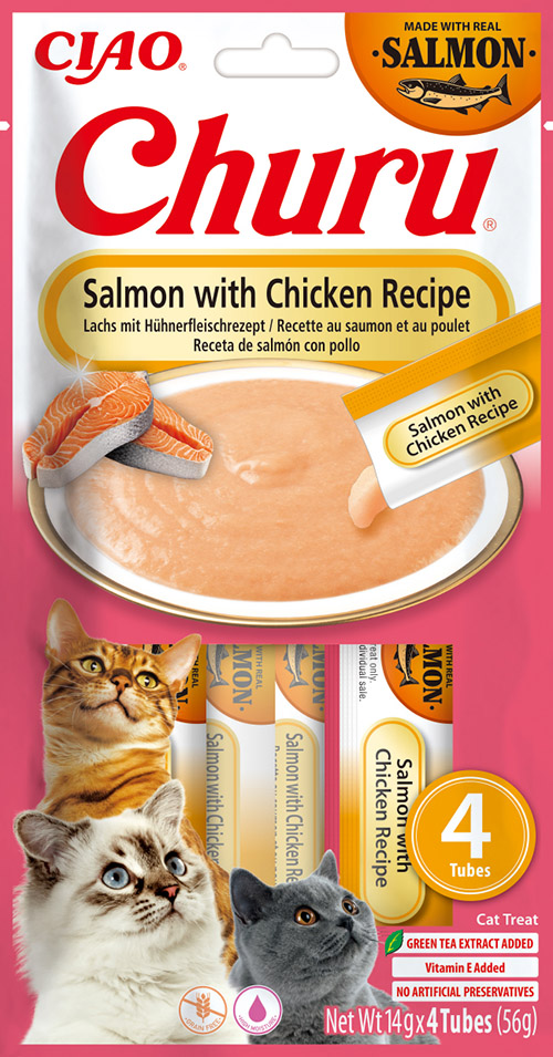 Inaba Churu Salmon With Chicken (12 x 4 x 14 gr.)