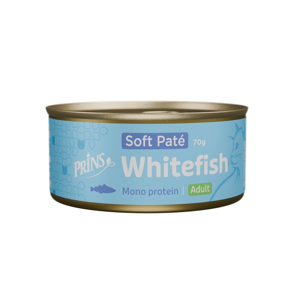 Prins Cat Wet Food Whitefish Soft Paté (24 x70 gr.)