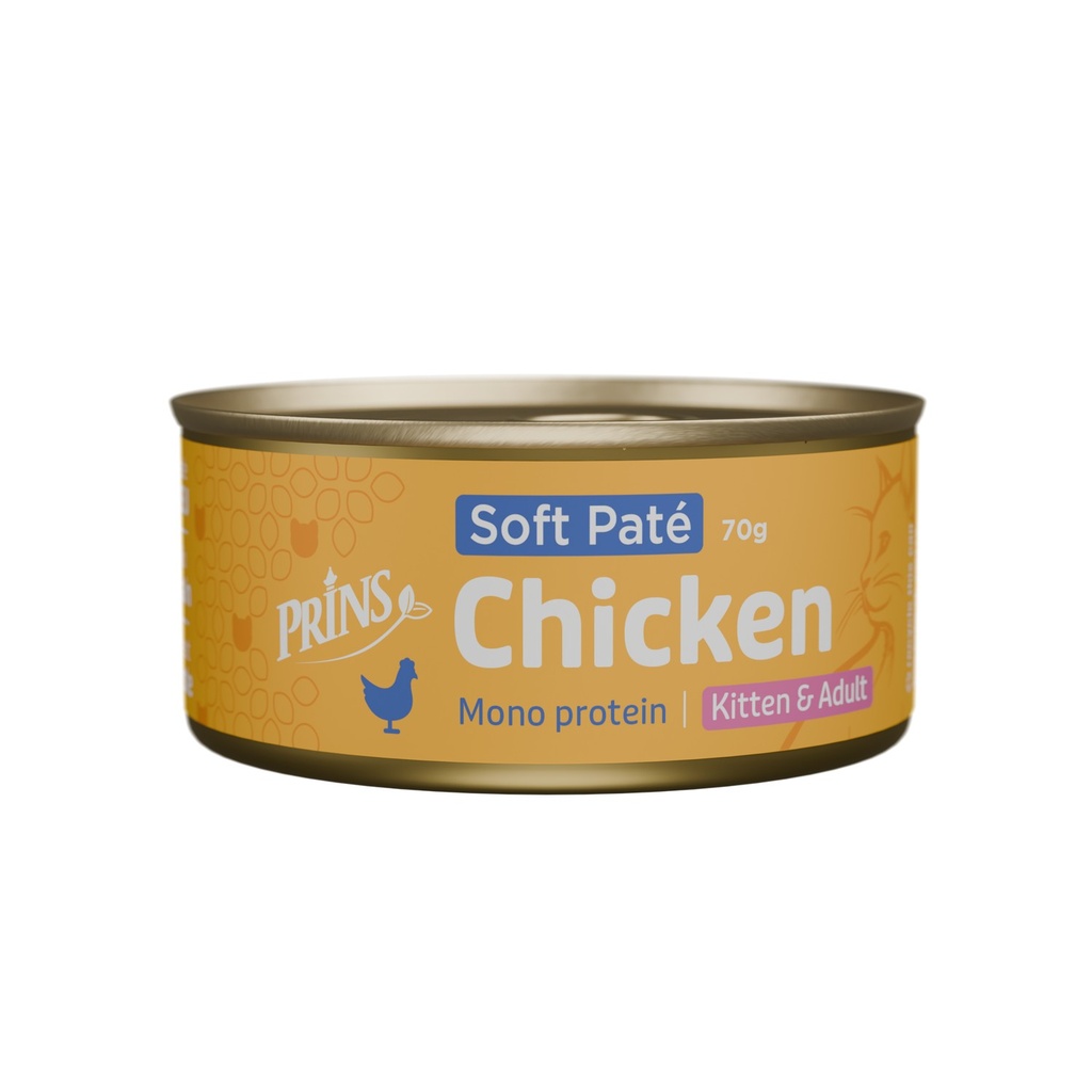 Prins Cat Wet food Chicken Soft Paté 24 x 70 gr.