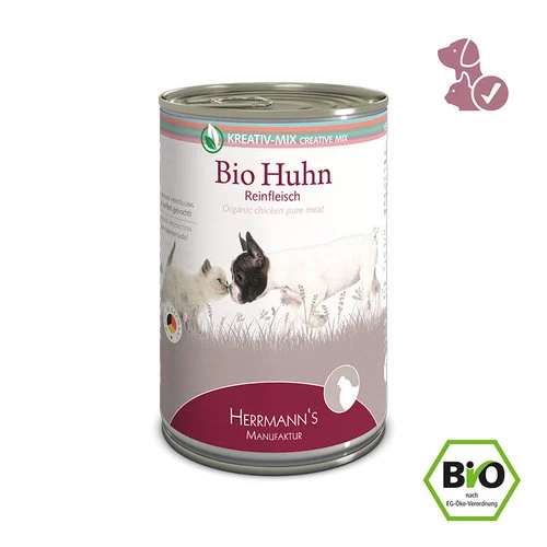Herrmanns Bio Puur Kip 6 x 400 gr.
