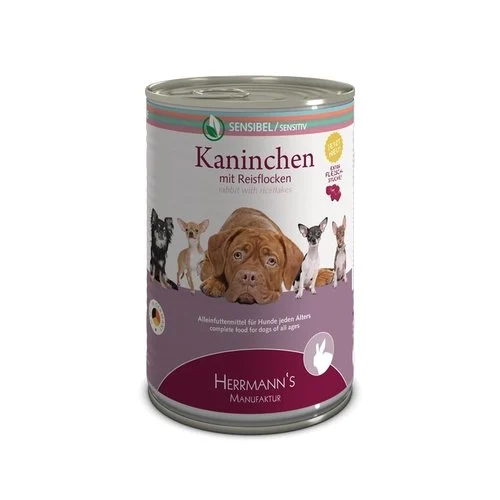 Herrmanns Sensitive Konijn 6 x 400 gr.
