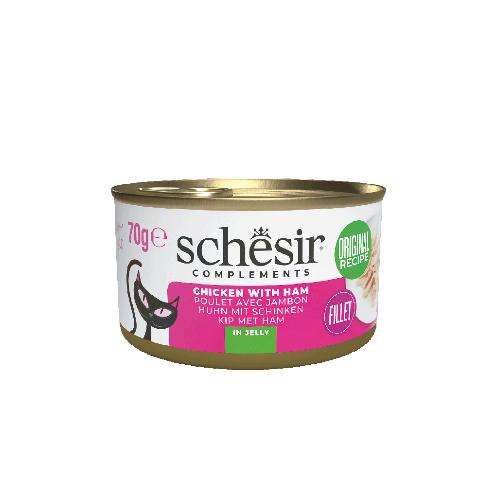 Schesir Cat Can Chicken With Ham In Jelly