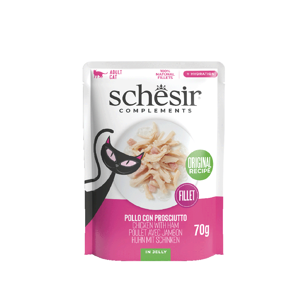 Schesir Cat Pouch Chicken With Ham In Jelly