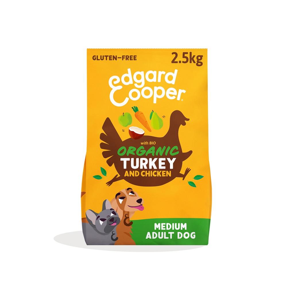 Edgard & Cooper Dog Medium Adult Organic Turkey And Chicken