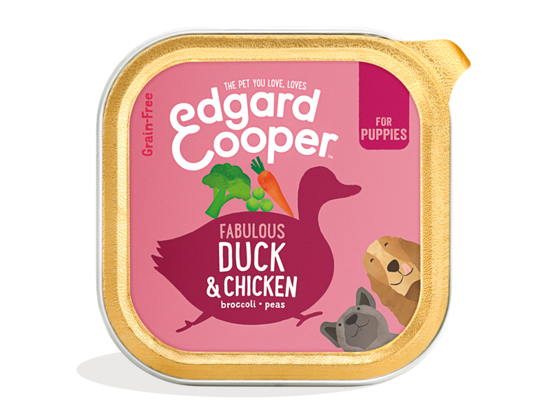 Edgard & Cooper Dog Puppy Duck & Chicken, Broccoli, Peas