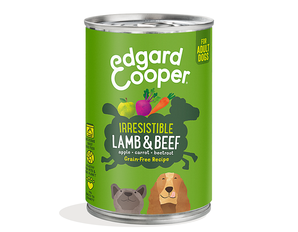 Edgard & Cooper Dog Adult Lamb & Beef, Apple, Carrot, Beetroot 6 x 400 gr.