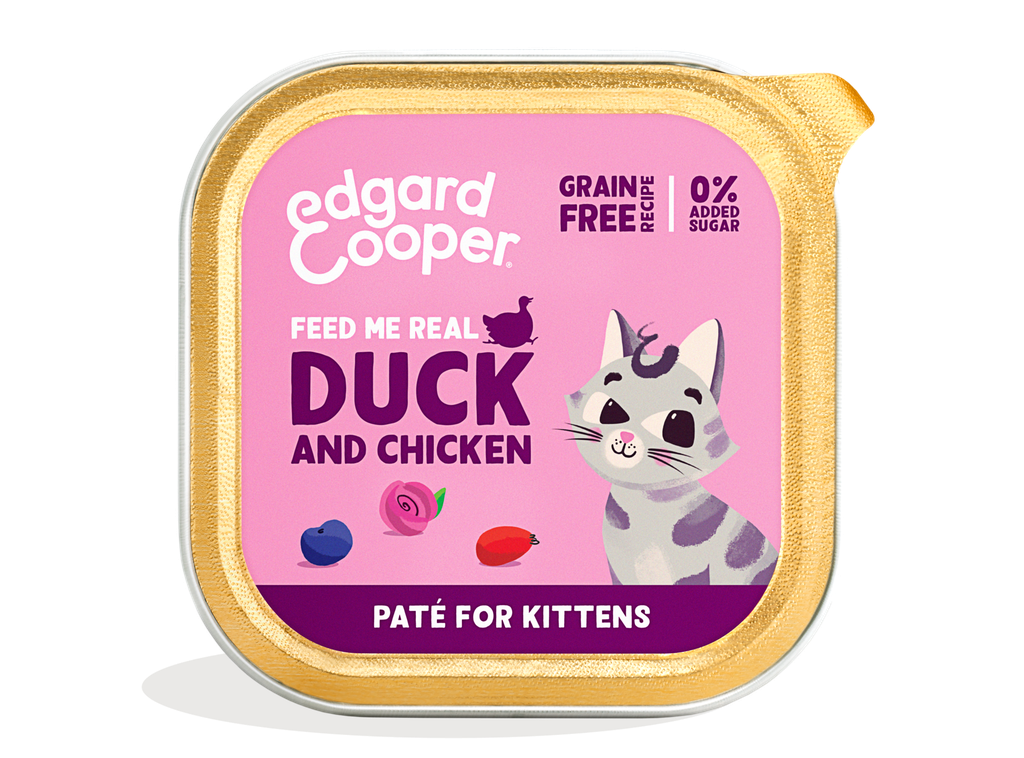 Edgard & Cooper Cat Kitten Duck And Chicken Paté  16 x 85 gr.
