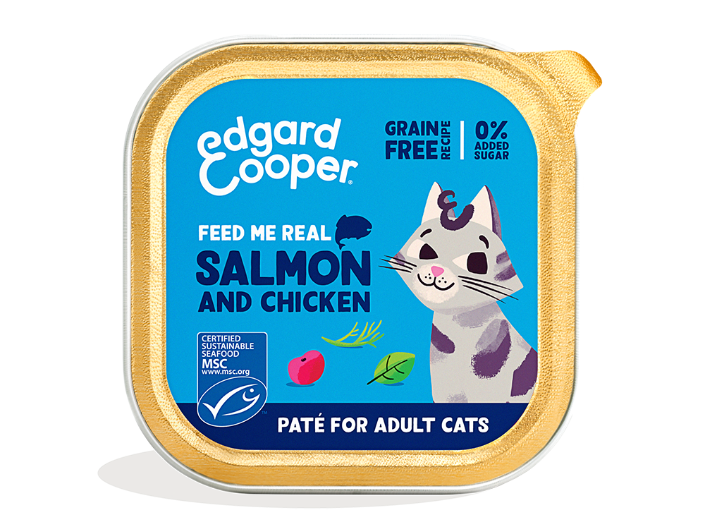Edgard & Cooper Cat Adult Salmon And Chicken Paté 16 x 85 gr. 