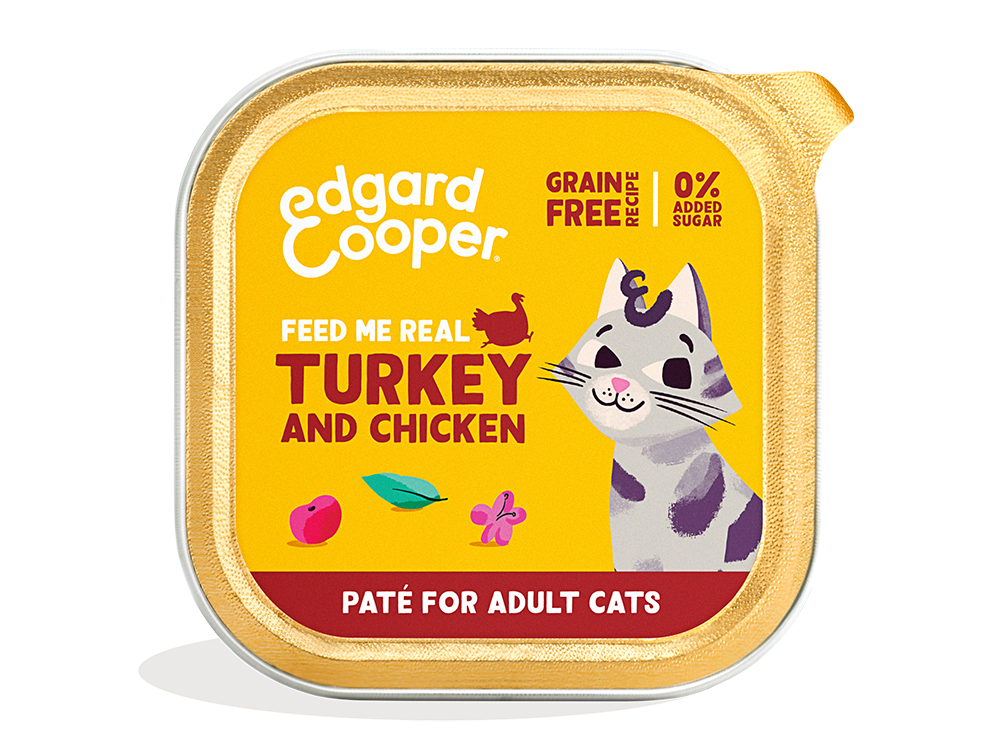 Edgard & Cooper Cat Adult Turkey And Chicken Paté 16 x 85 gr.