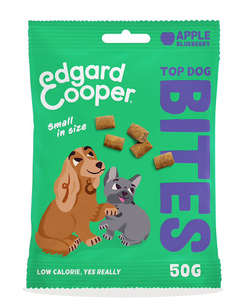 Edgard & Cooper Dog Bites Apple, Blueberry Small 15 x 50 gr.