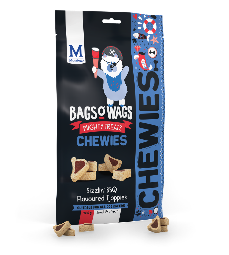 Montego Bags O' Wags Chewies BBQ Tjoppies 10 x 120 gr.
