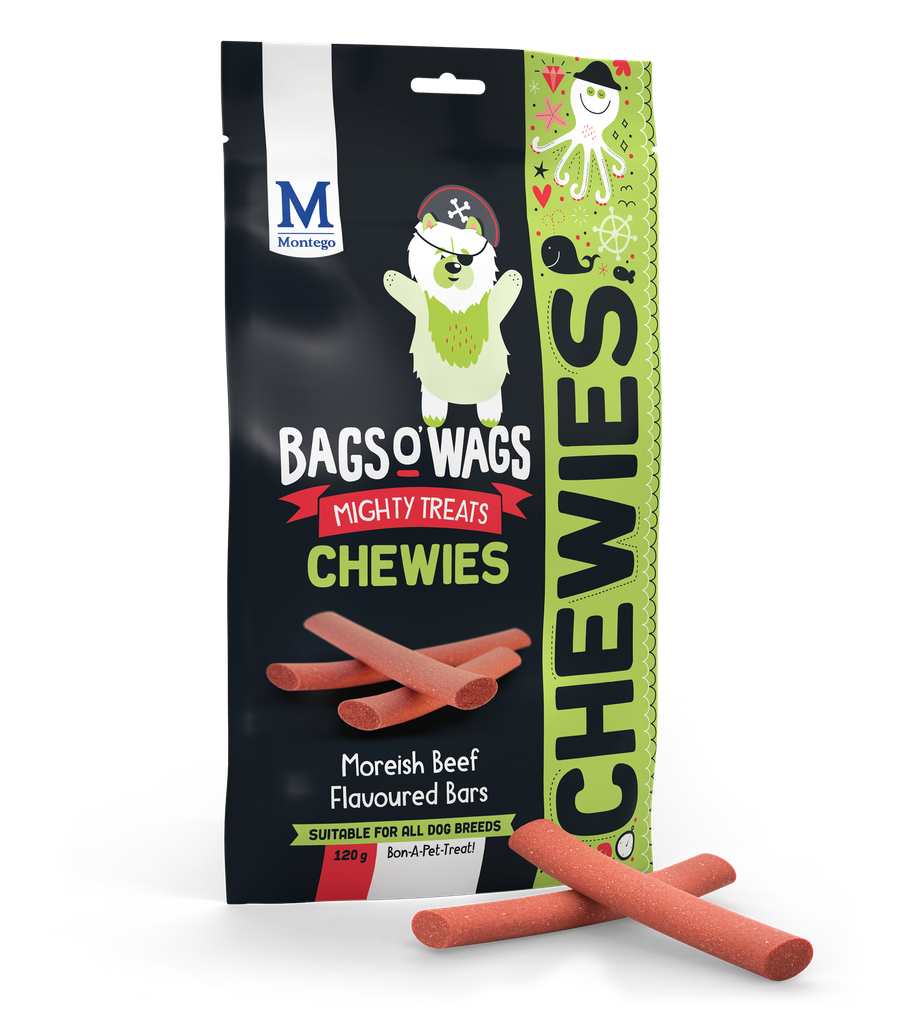 Montego Bags O' Wags Chewies Beef Bars 10 x 120 gr.