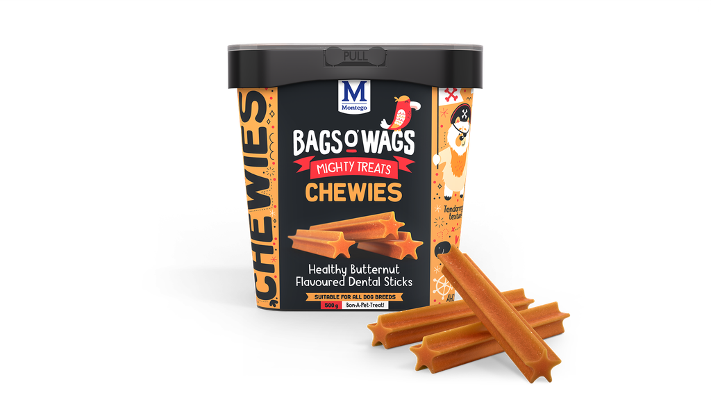 Montego Bags O' Wags Chewies Butternut Dental Sticks 4 x 500 gr.
