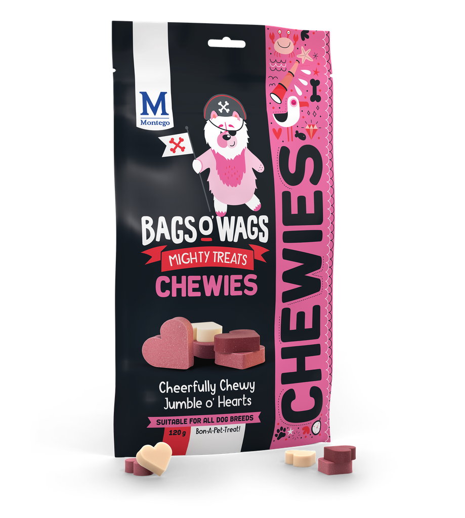 Montego Bags O' Wags Chewies Chewy Hearts 10 x 120 gr.